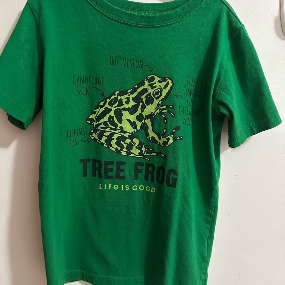 Life Is Good Kids Green Tree Frog Tee